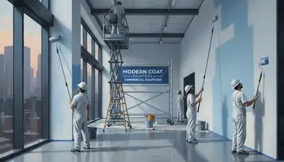Berkeley, CA commercial painting crew coating a building exterior for durability and curb appeal