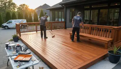 Berkeley, CA deck painting for coastal weather protection by professional house painters