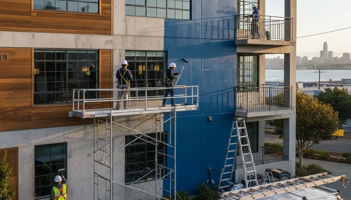 Berkeley, CA painting contractor completing professional house painting services