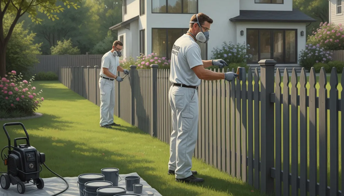 Berkeley, CA fence painting service protecting a wooden fence with a fresh, professional finish