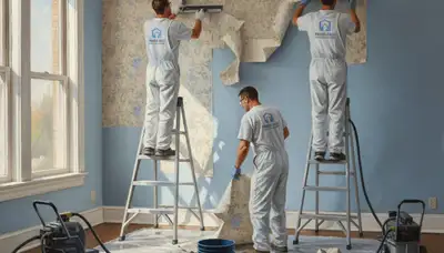Berkeley, CA wallpaper removal by professional painters preparing walls for a smooth finish